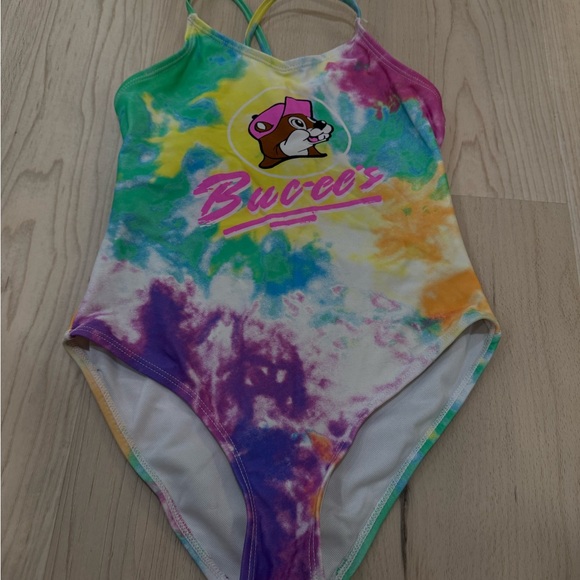 BUC-EE'S Other - Buc-ee’s One Piece Youth Large Colorful Tie-Dye Swimsuit
